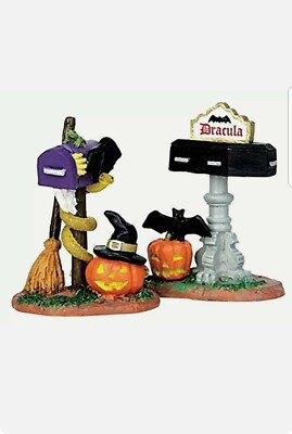 Lemax 44740 MONSTER MAILBOXES Set of 2 Spooky Town Accessories  New 