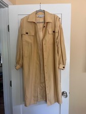 3/4 Length 100% Yellow Silk Trench