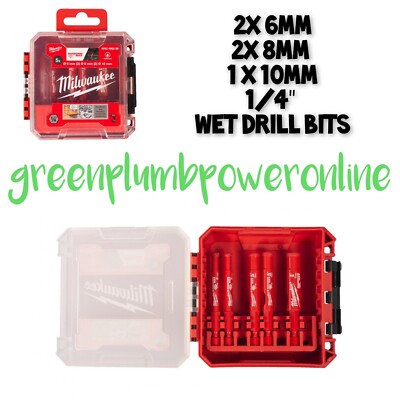 Milwaukee 5tlg Diamond Max Bohrer-Set 2 x 6 mm 2 x 8 mm 1 x 10 mm