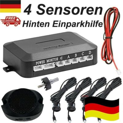 PDC Einparkhilfe 4Sensoren zum Nachrüsten hinten Parkhilfe Rückfahrwarner Audio