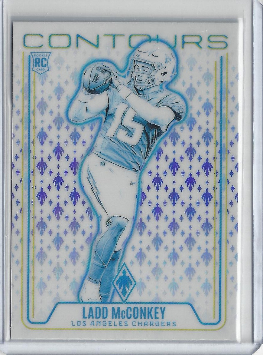 Ladd McConkey (RC) - 2024 Panini Phoenix Contours Purple - #CON-LMY LA Chargers