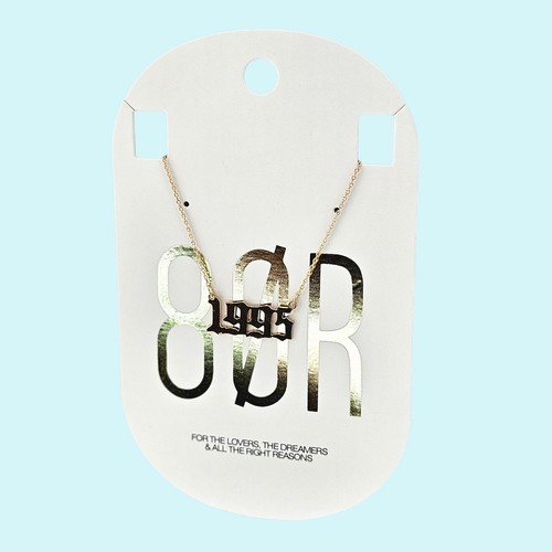 8 Other Reasons Necklace Gold Tone 1995 Birth Year Birthday Minimalist Boho - Picture 3 of 4