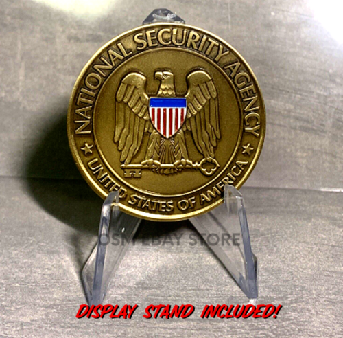 NSA US National Security Agency CSS Challenge Coin LIMITED EDITION 1.75" w Stand - Picture 1 of 13