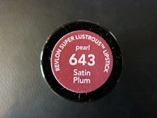 Revlon Super Lustrous Lipstick - SATIN PLUM  #643 - Sealed / New