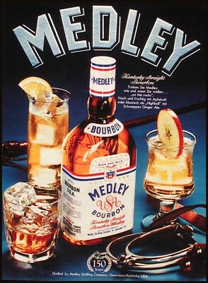 Medley Boubon, Whisky, originale Werbung aus dem Jahr 1975