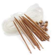 JubileeYarn Tunisian Bamboo Crochet Hook Set - 12 Sizes