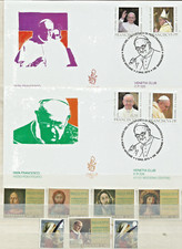XX99.Città del Vaticano. Beginning of Pontificate Pope Francis and another derie.FDC.