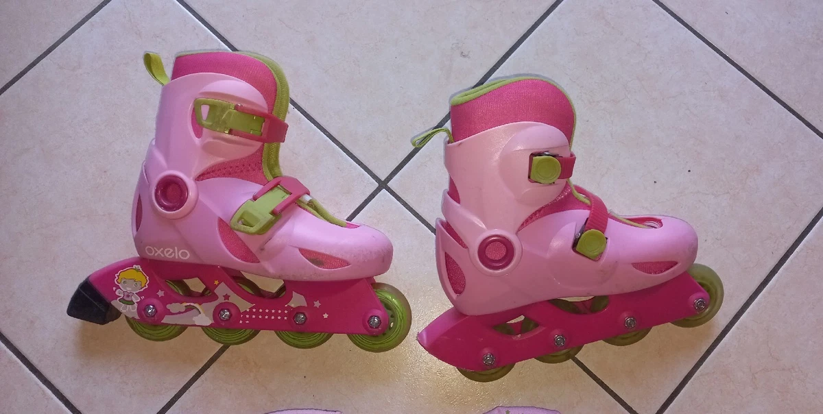 Roller fille oxelo avec protections + casque état occasion