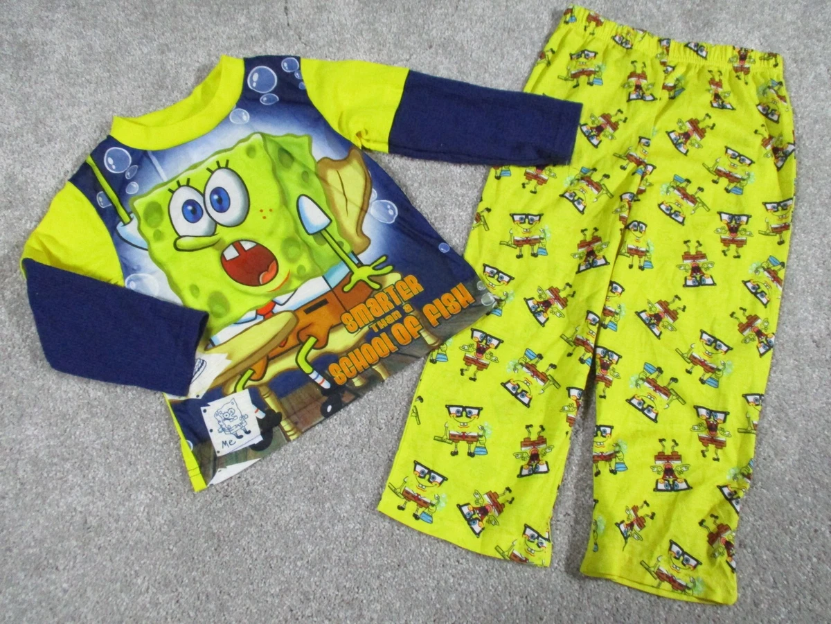 Spongebob Squarepants Nickelodeon Boys Pajama Set Yellow 4