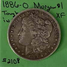 1886 O Morgan Dollar XF Extra Fine 90% Silver $1 Coin Tough Coin