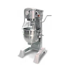 Omcan USA 20442 Floor Model 30 qt Planetary Mixer with Guard, #12 HUB, 3-Spee...