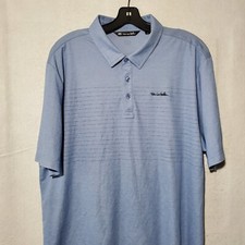Travis Mathew Polo Shirt Mens Extra Large Athletic Blue Short Sleeve