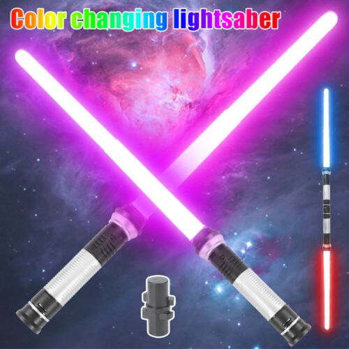 Fast Shipping Saber Sword TOYS 2 PCS Flashing LED Star Wars Lightsaber Halloween - Picture 1 of 11