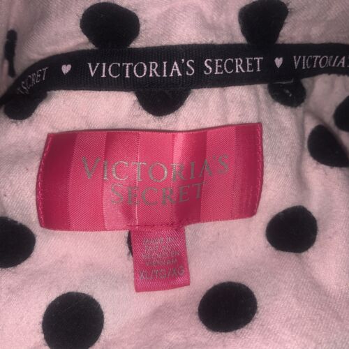 VICTORIA'S SECRET Pink Black Polka Dot Pajama Lou… - image 1