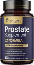 Prostate Health Supplements for Men Support Complex 3X Formula Saw Palmetto Root