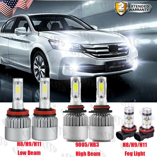 For Toyota Camry 2007-2014 6PC LED Headlight High/Low Fog Light Combo Bulbs Kits - 第 1/12 張圖片