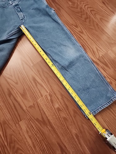 Dickies Denim Carpenter Overalls Dungarees Blue Unisex Youth Size Med Farm - Picture 6 of 8