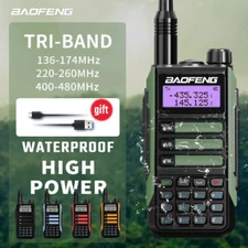 Walkie-Talkie Tri Band Hunting Ham Long Range Type-C Charger Two Way Radio