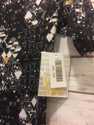 Robe LuLaRoe Julia Taille 2XS - Noir Avec Accents Flèches Jaunes Et Blancs - Neuf Avec étiquettes (NWT)