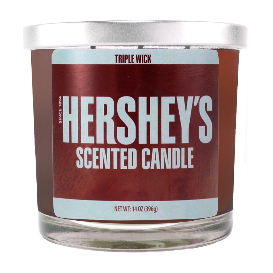 Vela perfumada con chocolate Hershey's 14 oz - 3 mechas caramelo aroma tarro vela Foto 2 de 2