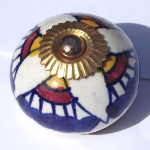 Ceramic knobs pulls handles for doors drawers cupboard cabinet wardrobe - brass - Picture 57 of 180