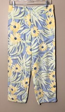 Vintage Talbots Womens Size 8 Floral Crop Pants Made In The USA