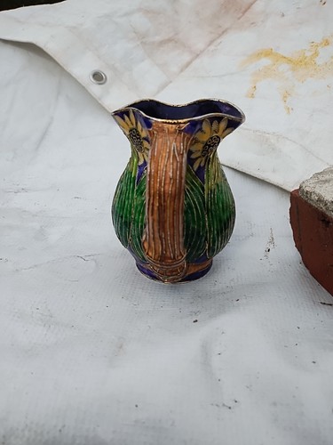 Vintage Enameled Vase (Cup) Japanese Floral Flowers Decoration - Picture 4 of 7