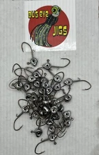 15 Pack  1/16 Oz Size 4 Sickle Hooks Jigs Heads With 3D eyes & Wire Keeper