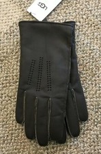 UGG Leather Gloves Wrangell Touch Screen Slate Fleece Lined 11991 Men's Size L