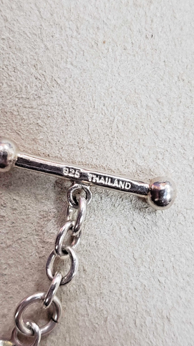 Vintage Michael Dawkins Silver 925 Petal & Link Toggle Necklace- Free Shipping - Bild 4 von 9
