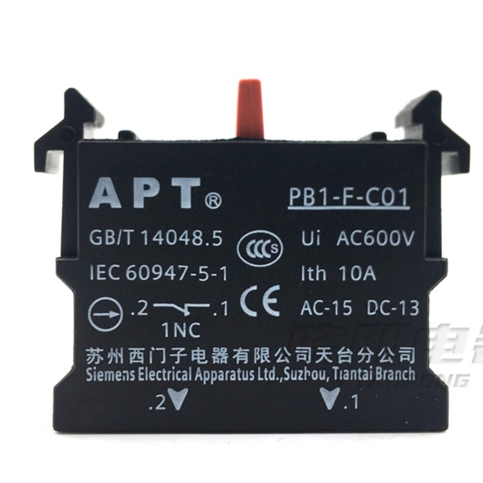 SIEMENS APT Button PB1S Auxiliary Contact PB1-F-C01 | eBay