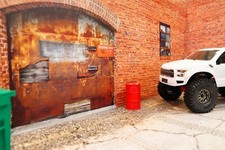1/10 Scale RC Crawler Garage Rustic Red Brick Wall Sticker Decal Display Diorama