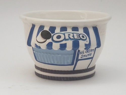 Vintage Oreo Ice Cream Shoppe Bowls 3D Awning Design Houston Harvest Lot Of 3 - Picture 4 of 18