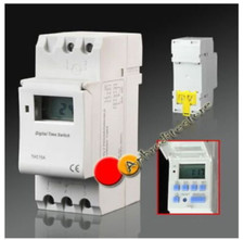 DIN Rail Digital LCD Power Programmable Timer AC 12V 220V 16A Relay Switch S150