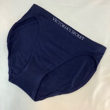 Victoria's Secret Navy Blue Smooth Logo Brief Panties - Size XS - Brand New