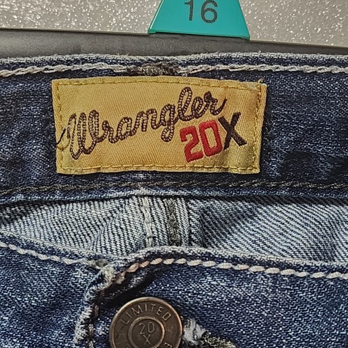 Wrangler 20X Boys Denim Blue Jeans Adjustable Waist Size 16 Regular - Picture 5 of 6