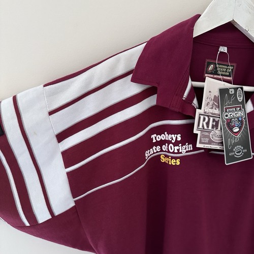 Vintage Retro Queensland Maroons XXXX Team Rugby League Jersey - Signed New Tags - Picture 3 of 17