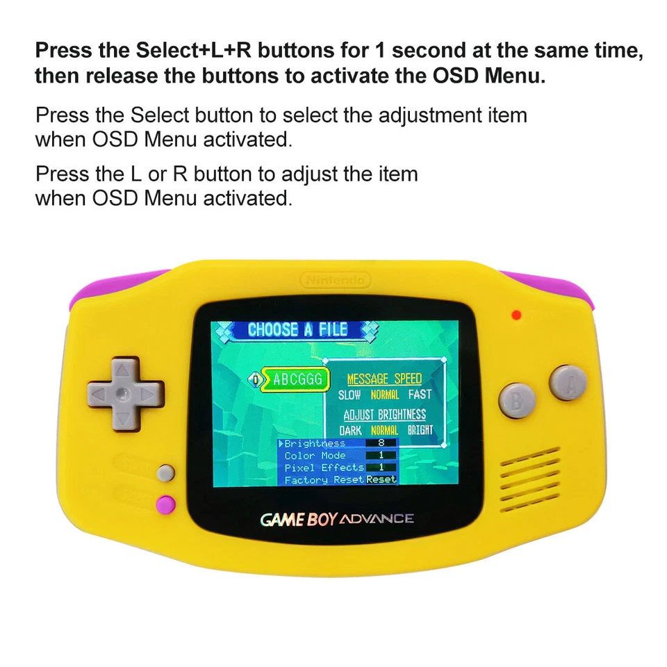 Easy Drop In V5 GBA 3.0" 720x480 Retro Pixel IPS Backlight LCD For Nintendo GBA - Image 4 of 4