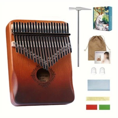 LEMFEMA Kalimba Thumb Piano 21 Keys, Portable Mbira Finger Piano Gifts for Kids and A...