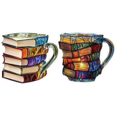 3D bemalt Buch Becher Harz Geschenke Mehrzweck Neuheit Kaffee