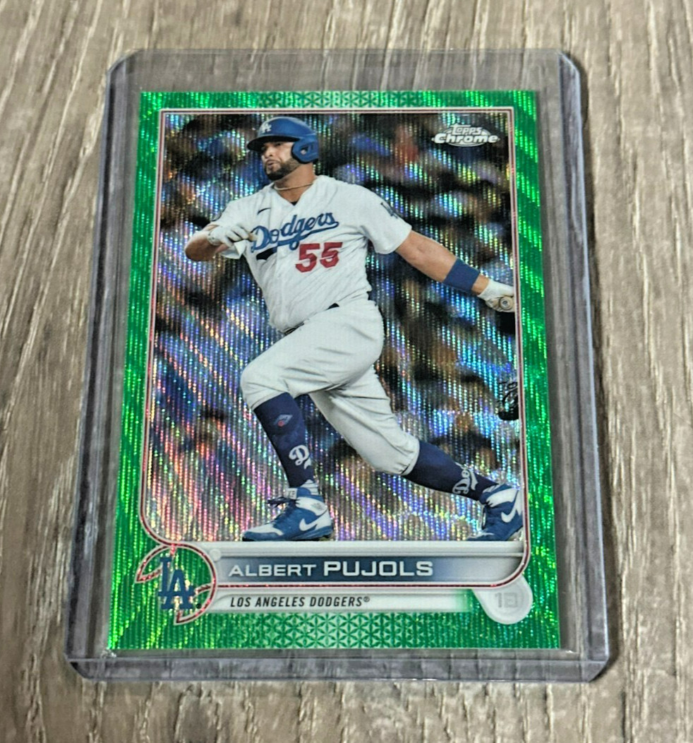 2022 Topps Chrome - Albert Pujols #84 Green Wave Refractor 53/99