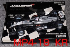 McLaren Mercedes MP4-18 Raikkonen TESTCAR 1/43 Model [Age 13+]