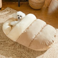 Bed for Dog and Cat, Pet Bed, Ultra Soft Cute Plush Slipper Cat Cave Bed, Ant...
