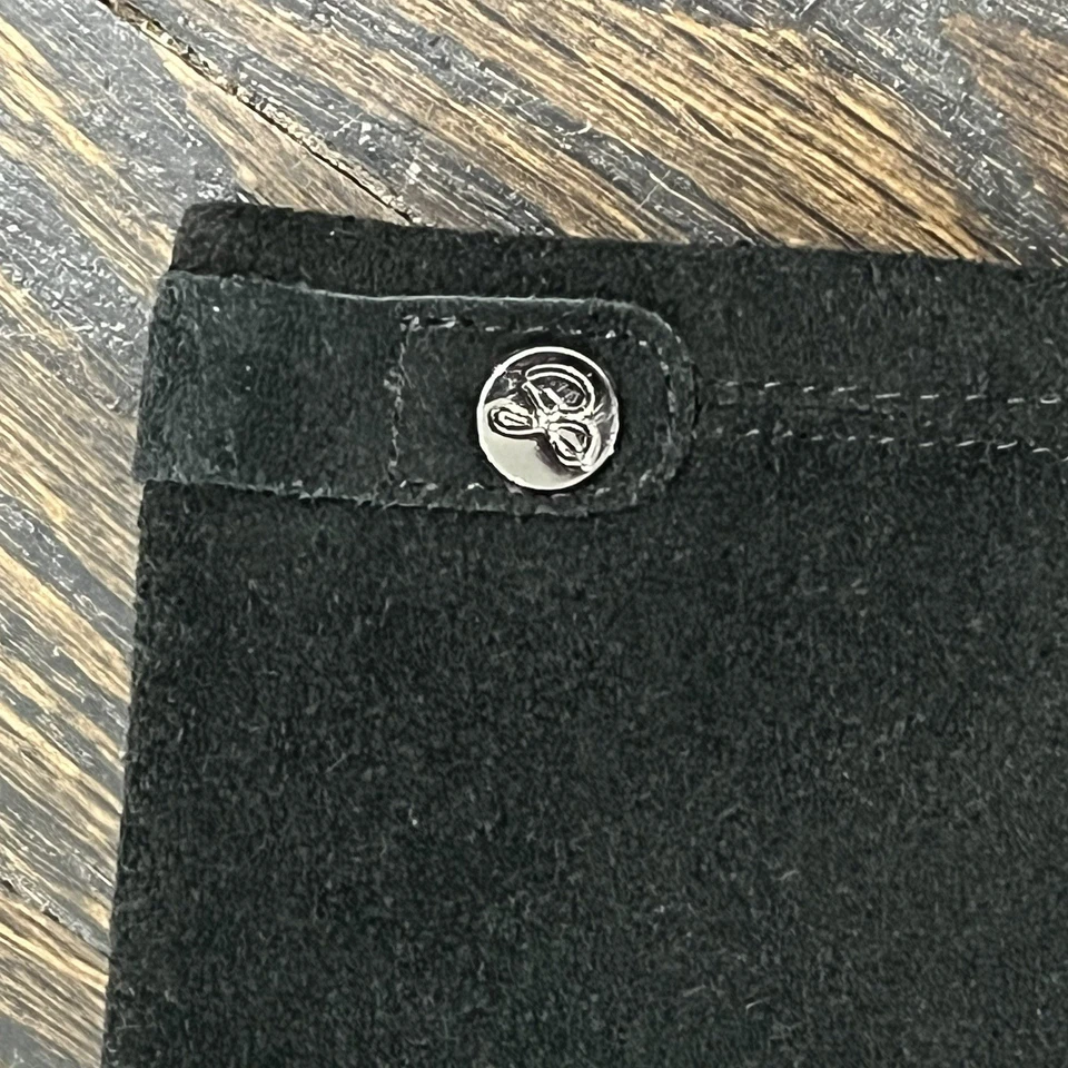 Sam Edelman Botas Mujer’s 7.5 Victoria Negro Gamuza Cuero Tacones Hasta la Rodilla Foto 3 de 4