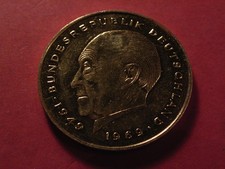 Konrad Adenauer, erster Kanzler 2 DM vergoldet 1986(2) Gold Geburtstagsgeschenk?