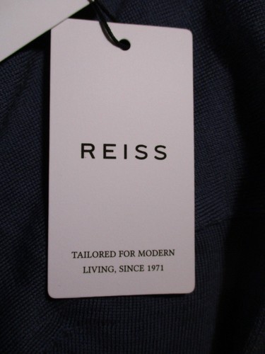 Reiss Women's Short-Sleeve 1/4-Zip Sweater, Blue, Merino Wool, XL, NEW Reg $145 - Picture 7 of 10
