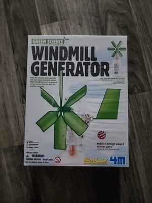 Education. Science. Windmill Generator Kit. Kidz Lab 4M STEM