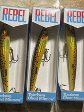 3 Rebel Lures Tracdown Ghost Minnow Cutthroat Trout