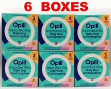 Opill Daily Oral Contraceptive 0.075mg, 6 Boxes, 84 Tablets Each, EXP 12/2025