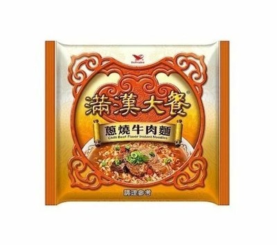 (12 PACKS) NEW UNI-PRESIDENT Chili Beef Instant Ramen Noodle 統一 滿漢大餐 蔥燒牛肉麵 (12包)